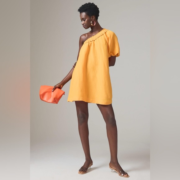 By Anthropologie One-Shoulder Waistless Mini Dress - Picture 1 of 5